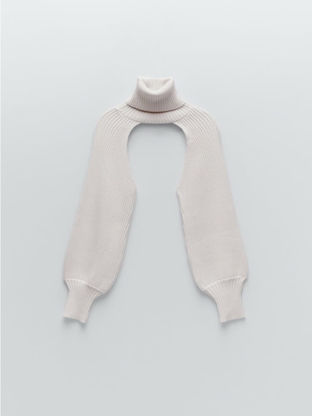 ZARA Knitted Turtleneck Arm Warmers Sweater